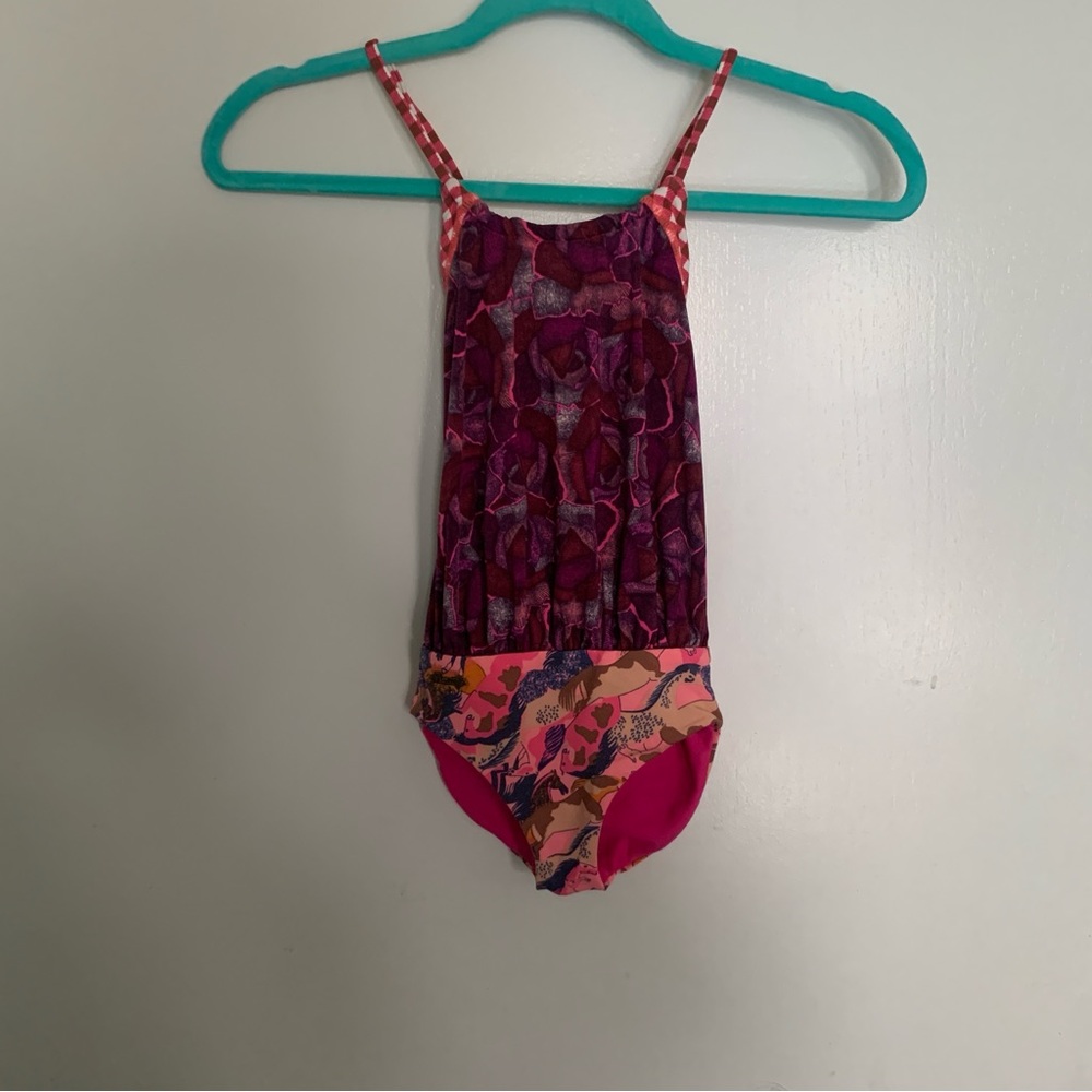 Maaji Fuchsia and Burgundy girl Swimwear kids size 4T one piece - Picture 1 of 8